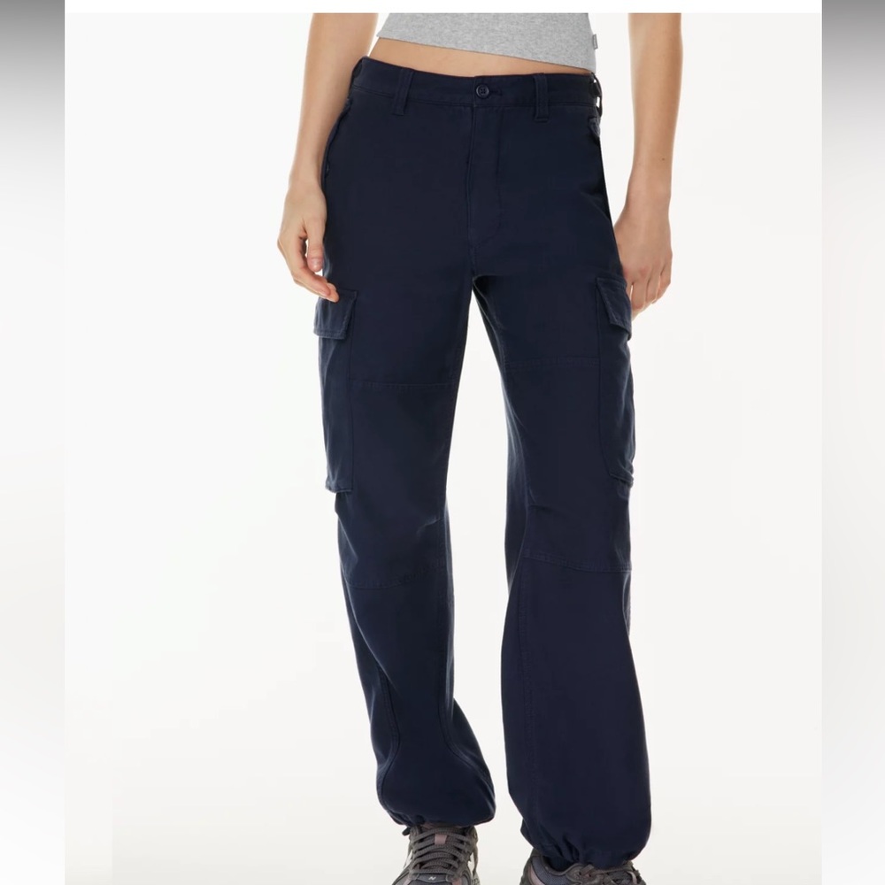 Aritzia TNA supply Blue cargo joggers pants parachute pants